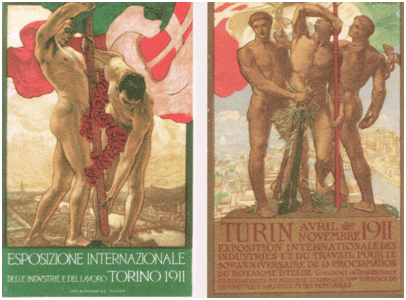 Figura 15 - Manifesti pubblicitari dell'Esposizione Internazionale di Torino